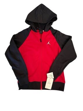 Jordan Kids' Red & Black Full-Zip Hooded Jacket Size 12